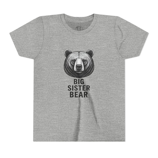 Big Sister Bear Youth Tee — Kids Graphic T-Shirt