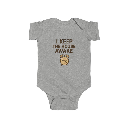 I Keep the House Awake" Baby Onesie — Funny New Parent Gift & Bodysuit — view 2