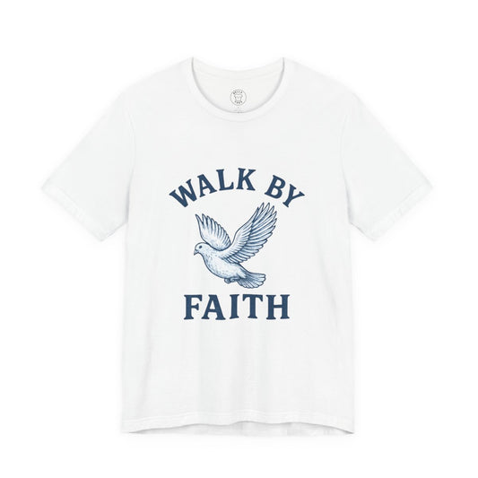 "Walk By Faith" Dove T-Shirt — Men's & Women's Inspirational Christian Tee — view 2