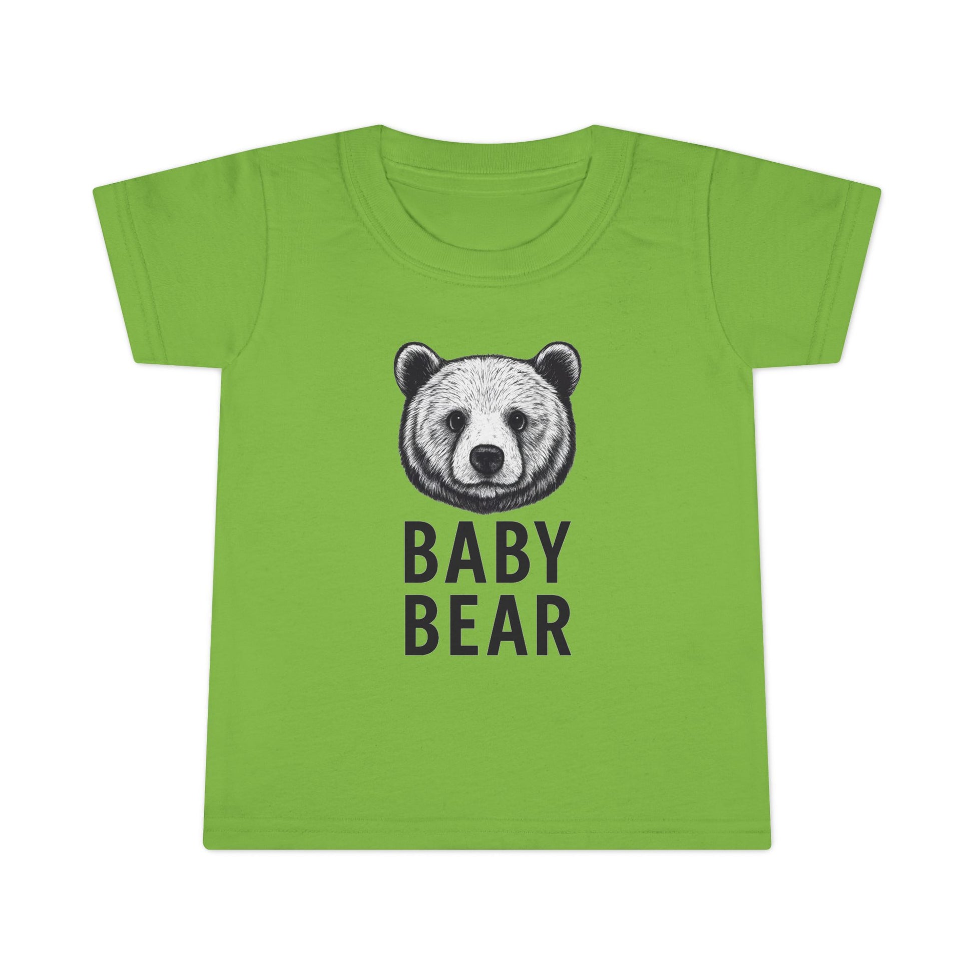 Baby Bear Toddler T-Shirt, Kids Graphic Tee in [Color Name] with sweet bear illustration. Perfect for sibling matching.