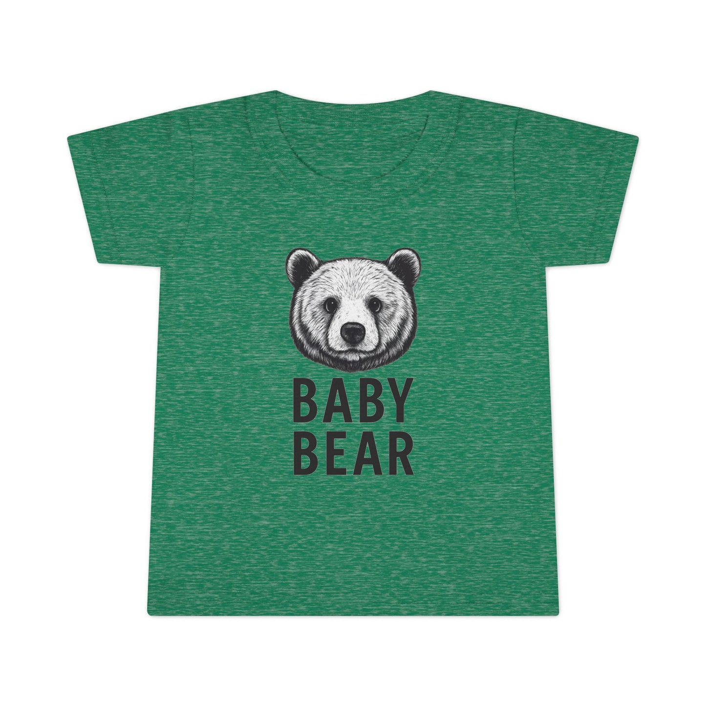 Baby Bear Toddler T-Shirt, Kids Graphic Tee in [Color Name] with sweet bear illustration. Perfect for sibling matching.