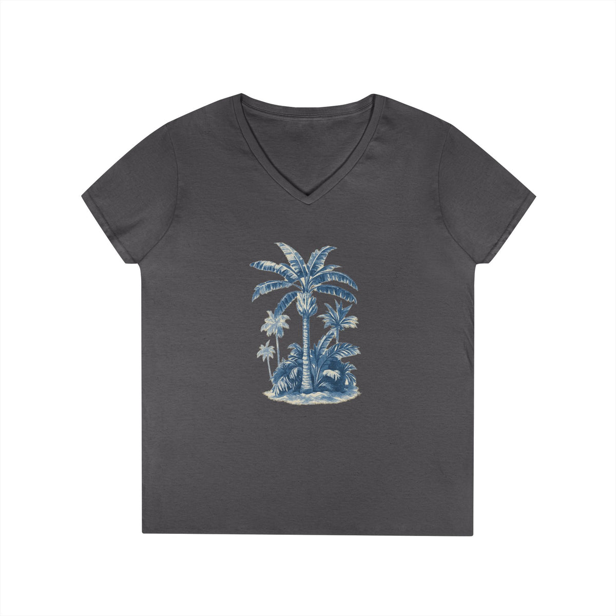 Tropical Palm Tree V-Neck Tee — Women's Beach Gift