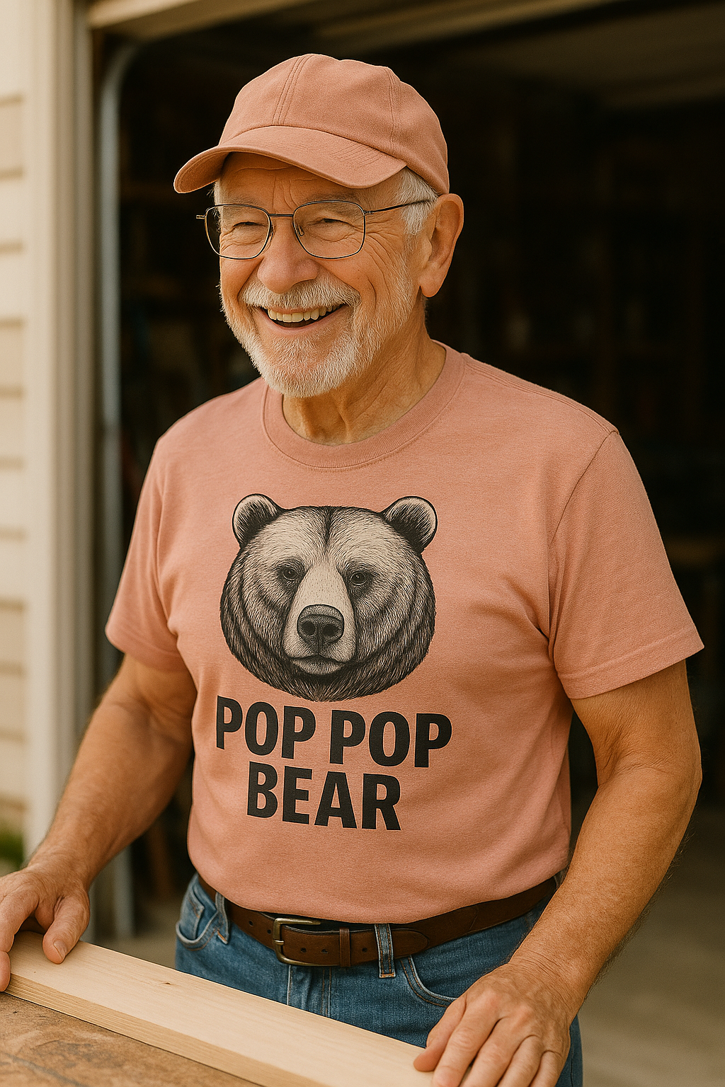 Pop Pop Bear T-Shirt — Best Gift for Pop Pop, Father's Day, & Birthday Tee