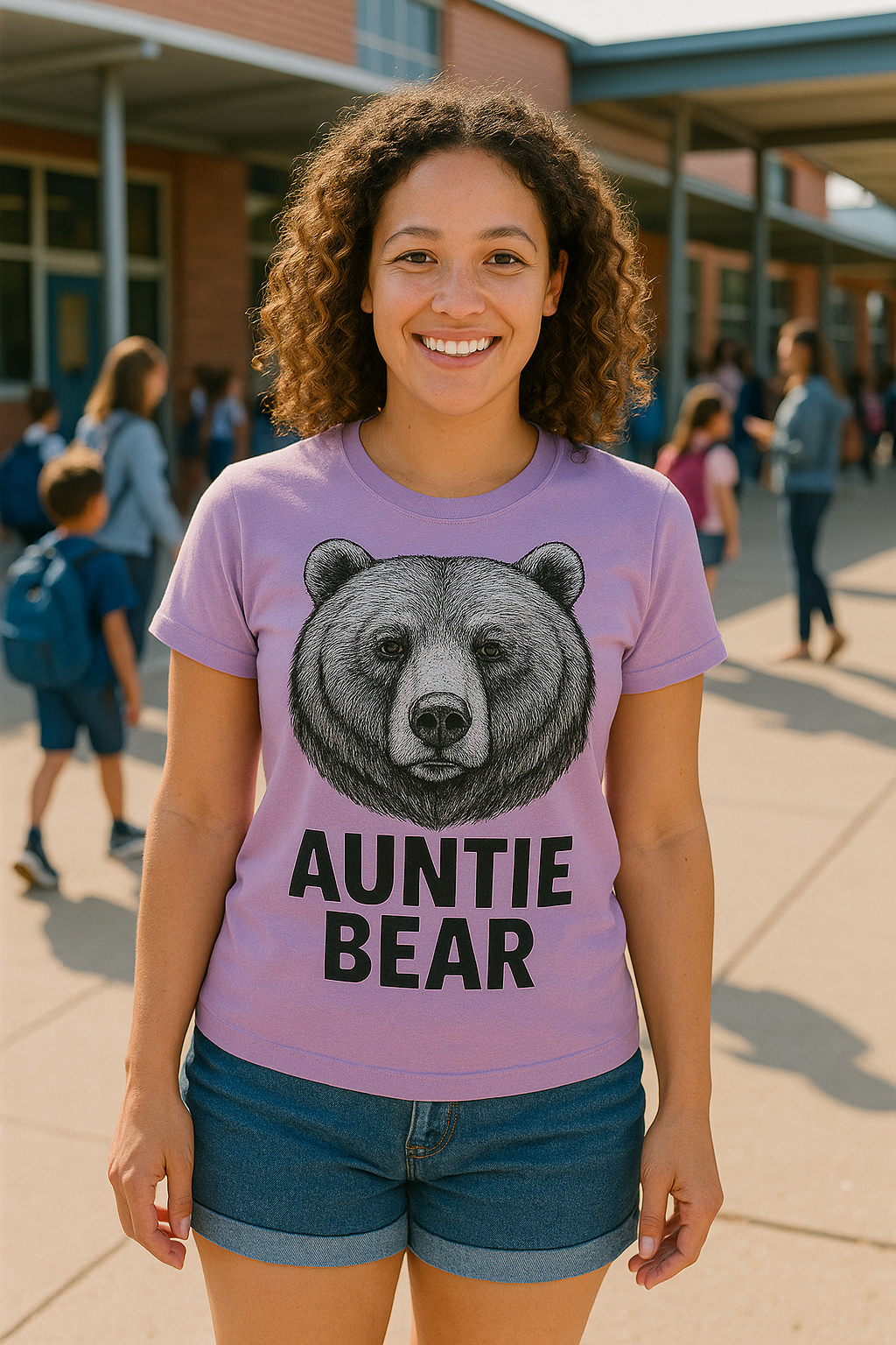 Auntie Bear T-Shirt — Best Gift for Aunt, Birthday, & Family Matching Tee