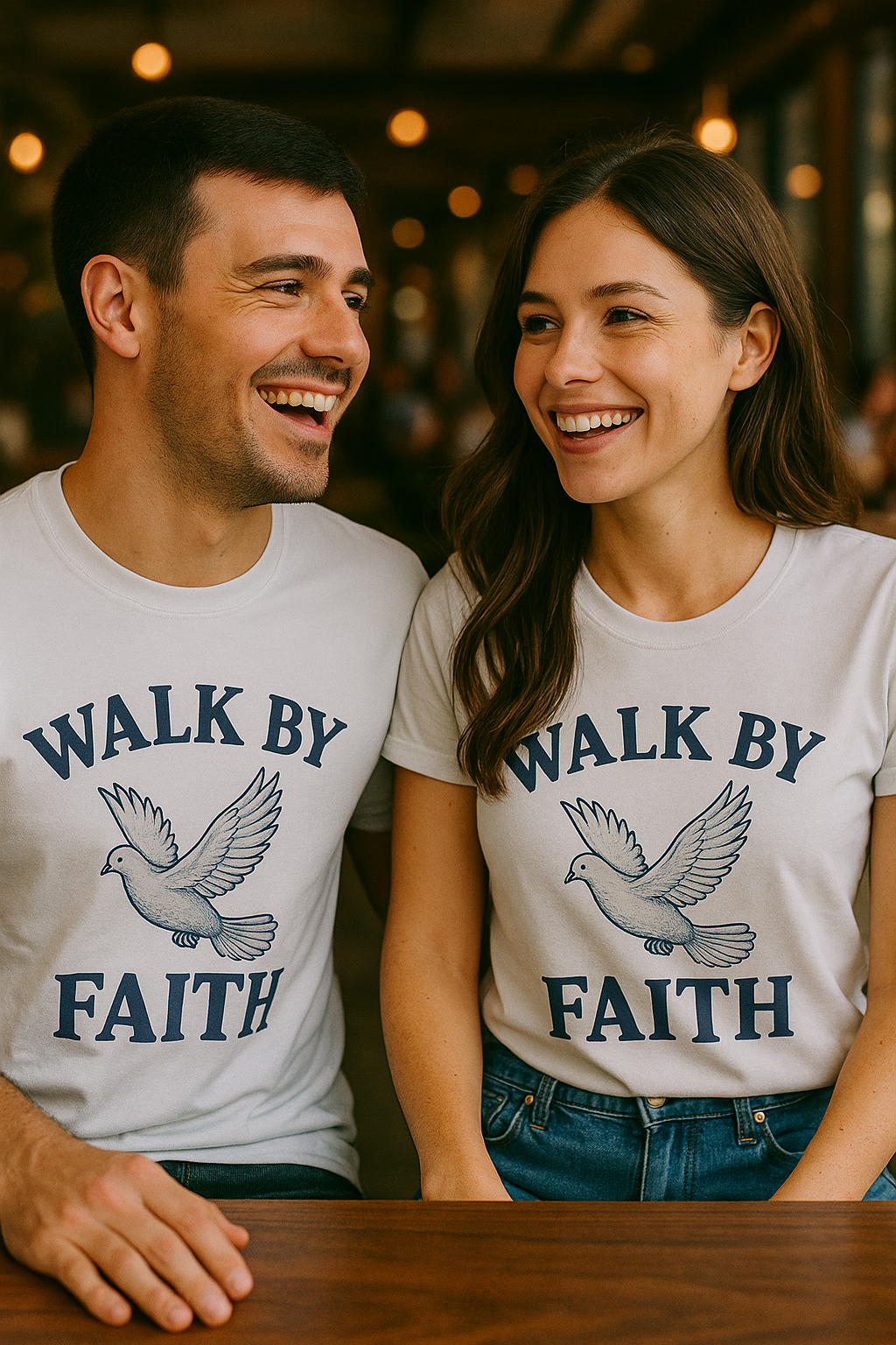 "Walk By Faith" Dove T-Shirt — Men's & Women's Inspirational Christian Tee