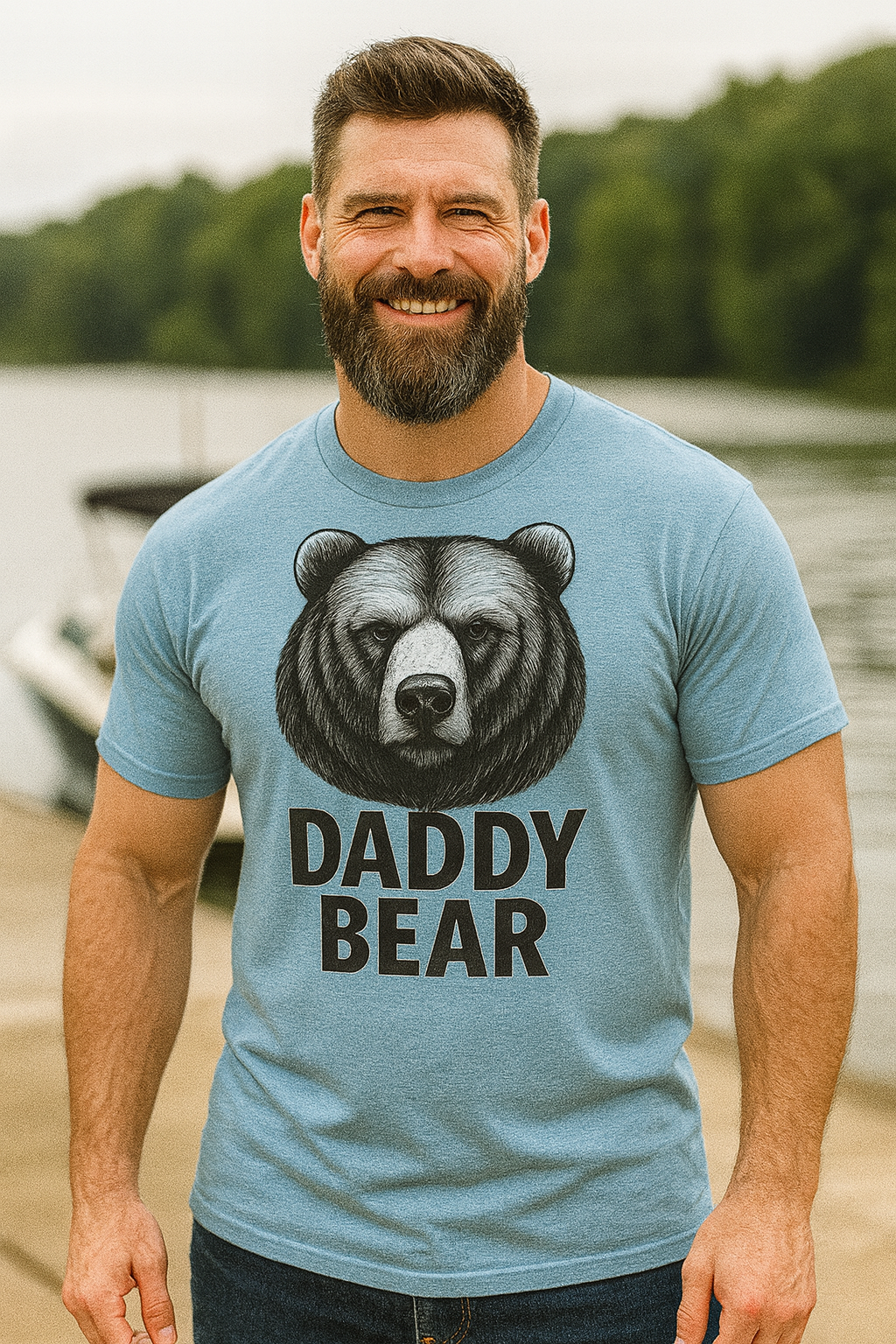 Daddy Bear T-Shirt — Men's Graphic Tee for Father's Day & Family