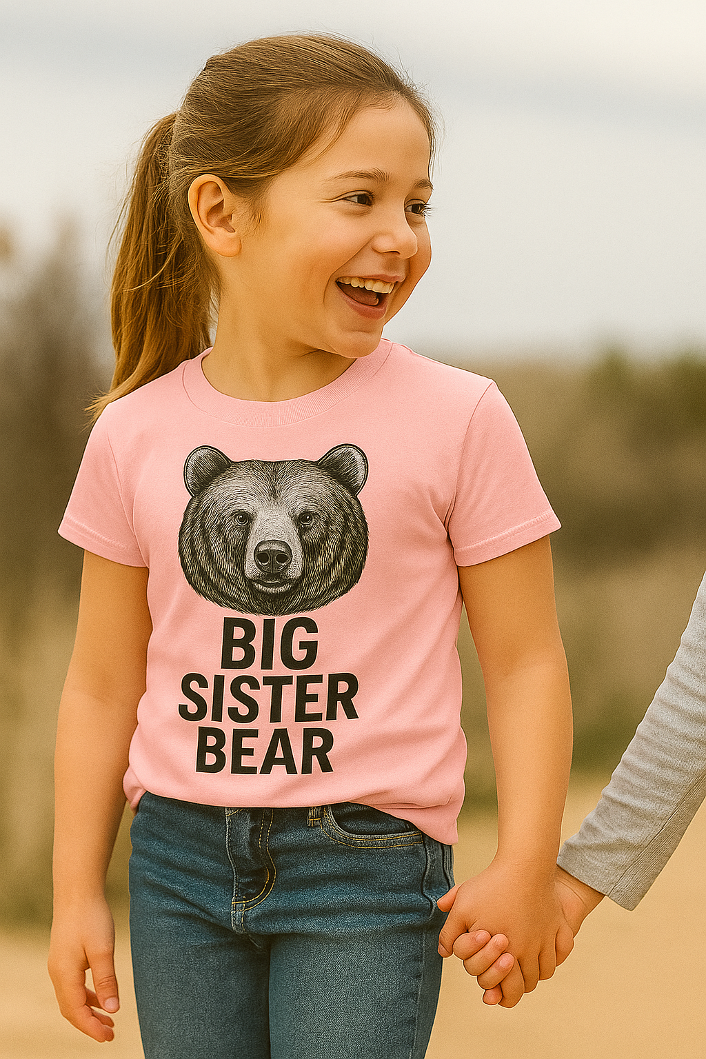 Big Sister Bear Youth Tee — Kids Graphic T-Shirt