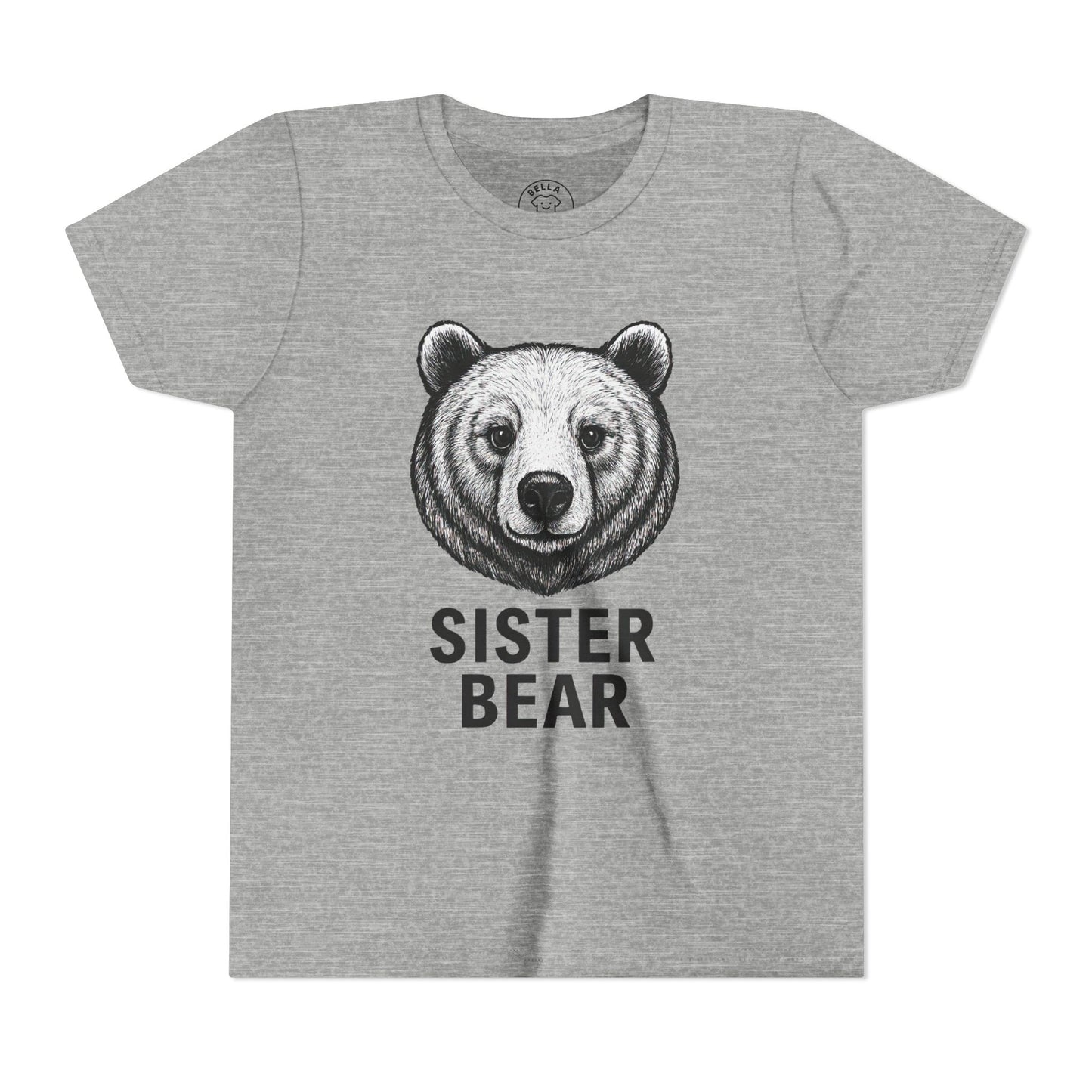 Sister Bear Youth T-Shirt — Kids Family Matching & Birthday Gift Tee