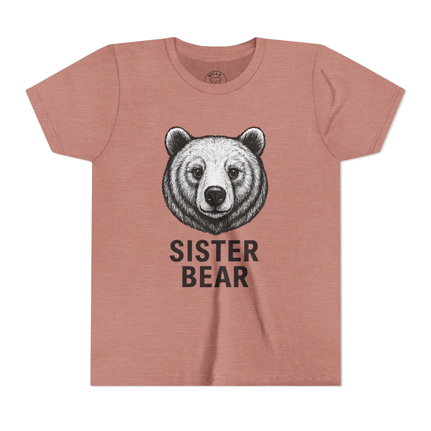 Sister Bear Youth T-Shirt — Kids Family Matching & Birthday Gift Tee