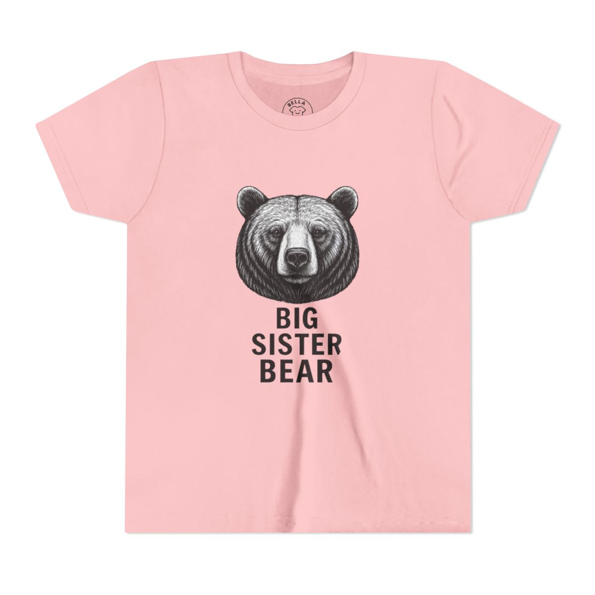 Big Sister Bear Youth Tee — Kids Graphic T-Shirt — view 2