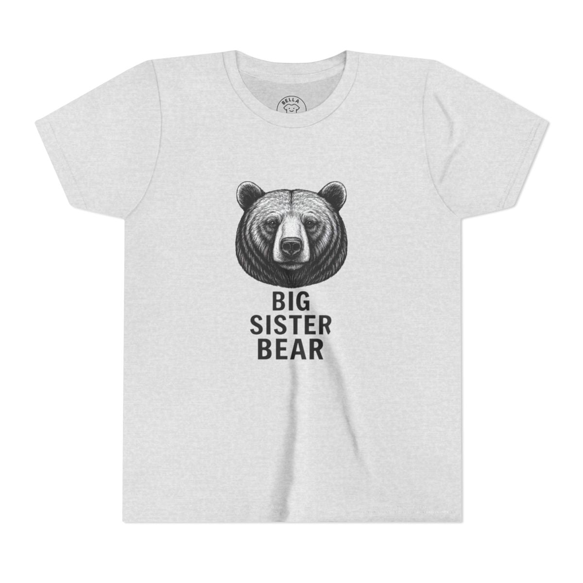 Big Sister Bear Youth Tee — Kids Graphic T-Shirt — view 5