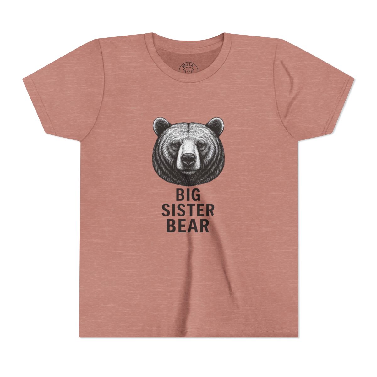 Big Sister Bear Youth Tee — Kids Graphic T-Shirt — view 6