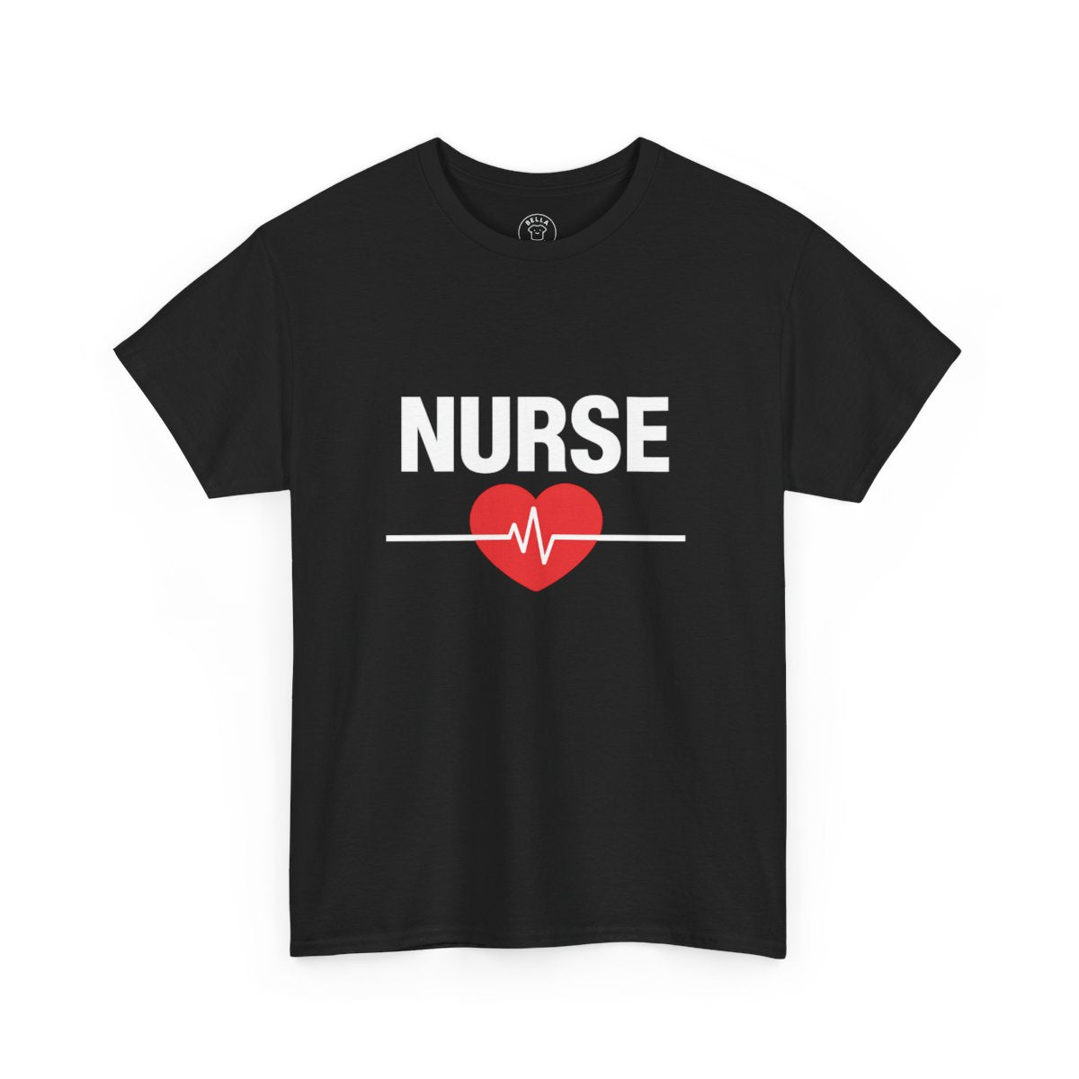 "NURSE" Heartbeat T-Shirt — Unisex Healthcare Graphic Tee — view 3
