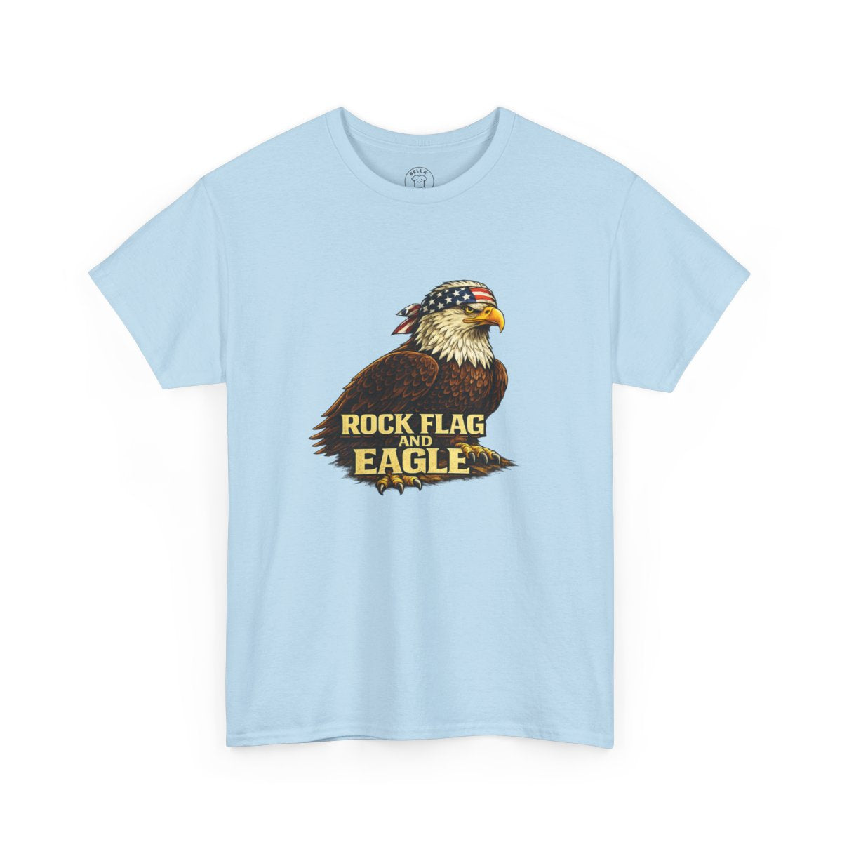 Rock Flag Eagle Patriotic T-Shirt – Bald Eagle American Flag Shirt — color view 2