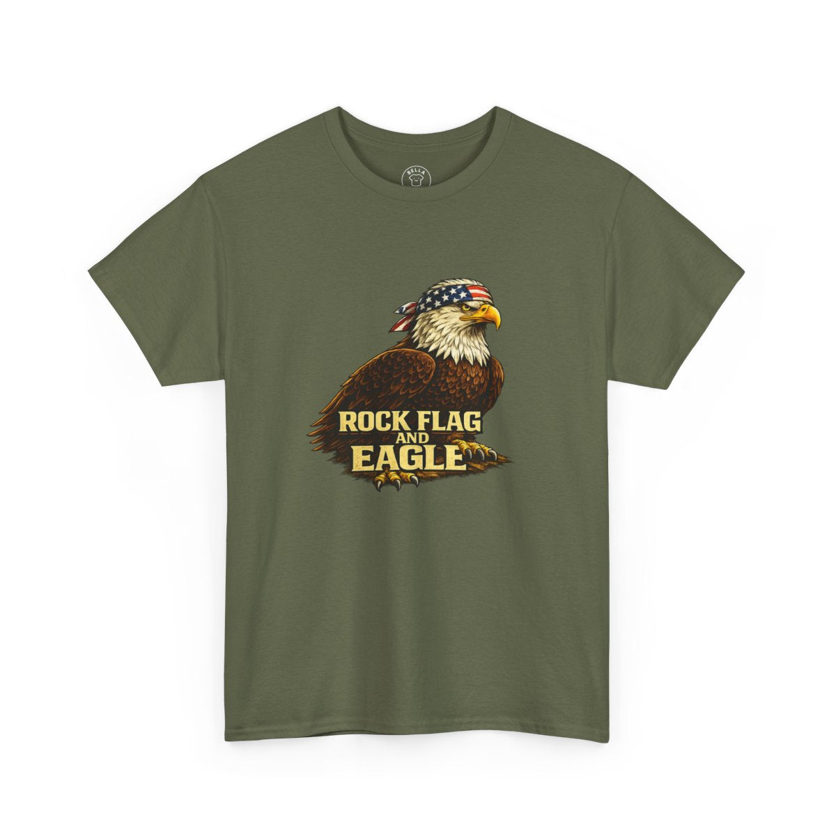 Rock Flag Eagle Patriotic T-Shirt – Bald Eagle American Flag Shirt — color view 7