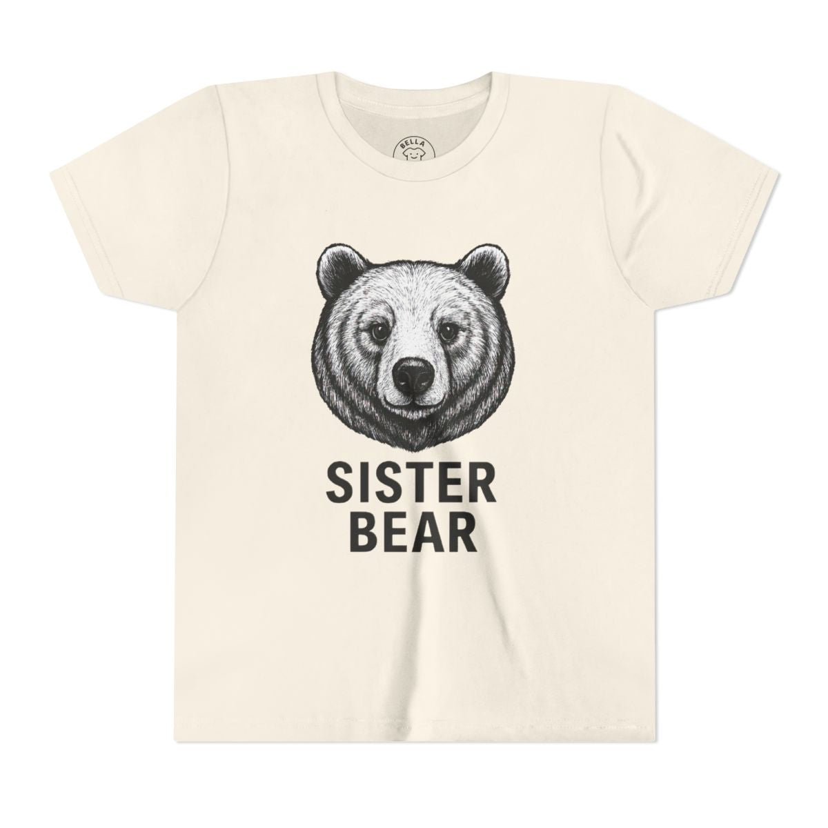 Sister Bear Youth T-Shirt — Kids Family Matching & Birthday Gift Tee — view 3
