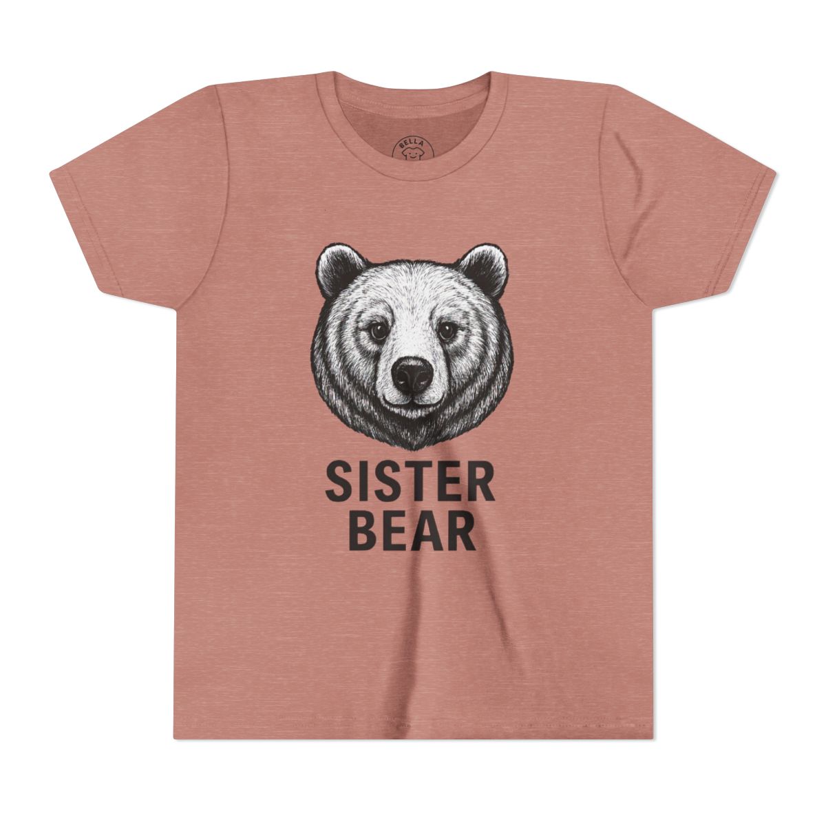 Sister Bear Youth T-Shirt — Kids Family Matching & Birthday Gift Tee — view 4