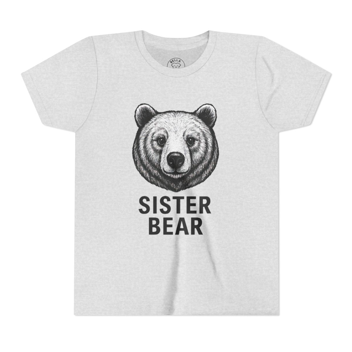 Sister Bear Youth T-Shirt — Kids Family Matching & Birthday Gift Tee — view 2