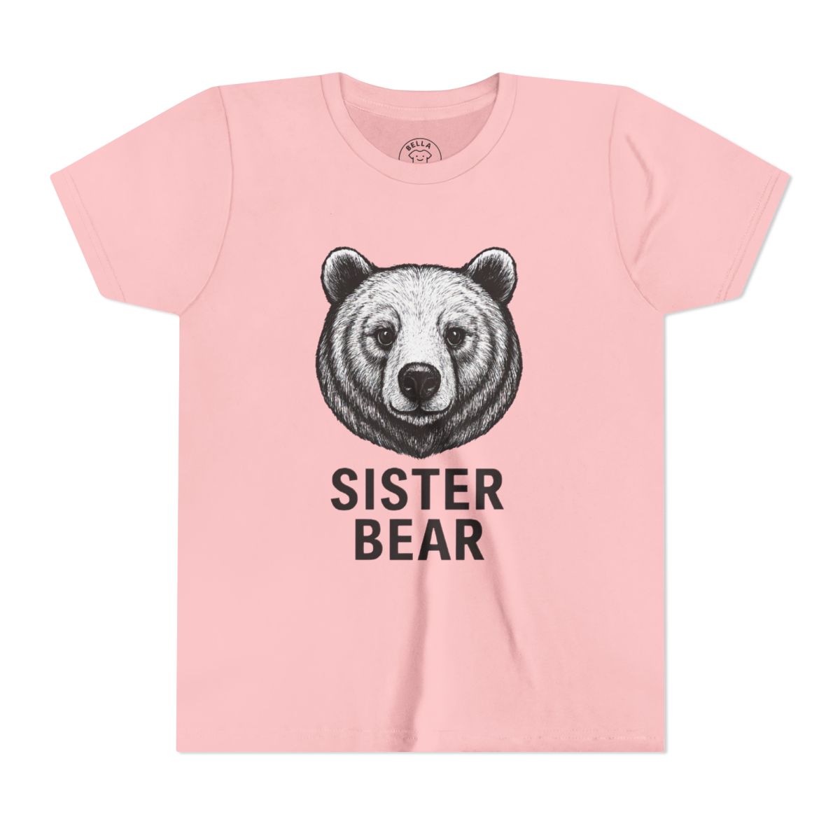 Sister Bear Youth T-Shirt — Kids Family Matching & Birthday Gift Tee — view 6