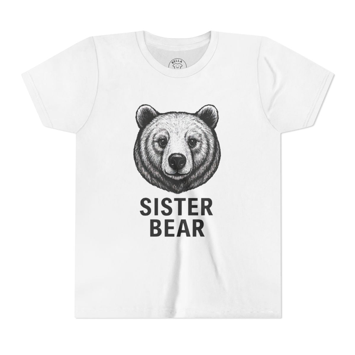 Sister Bear Youth T-Shirt — Kids Family Matching & Birthday Gift Tee — view 5