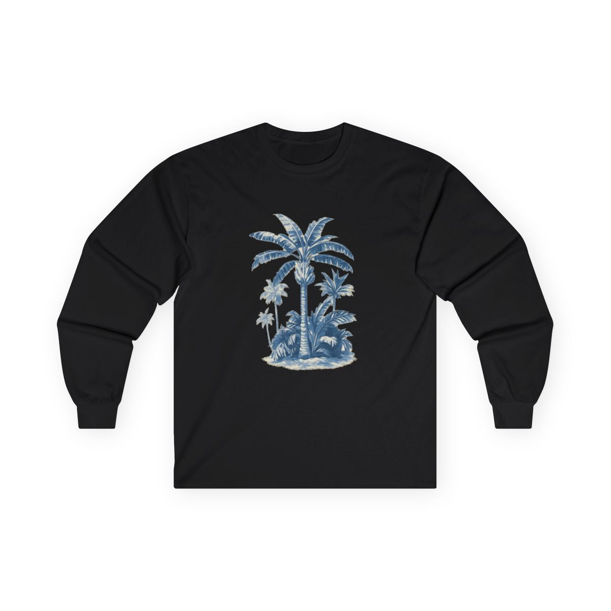 Tropical Palm Tree Long Sleeve Tee — Unisex Beach Shirt — color view 3