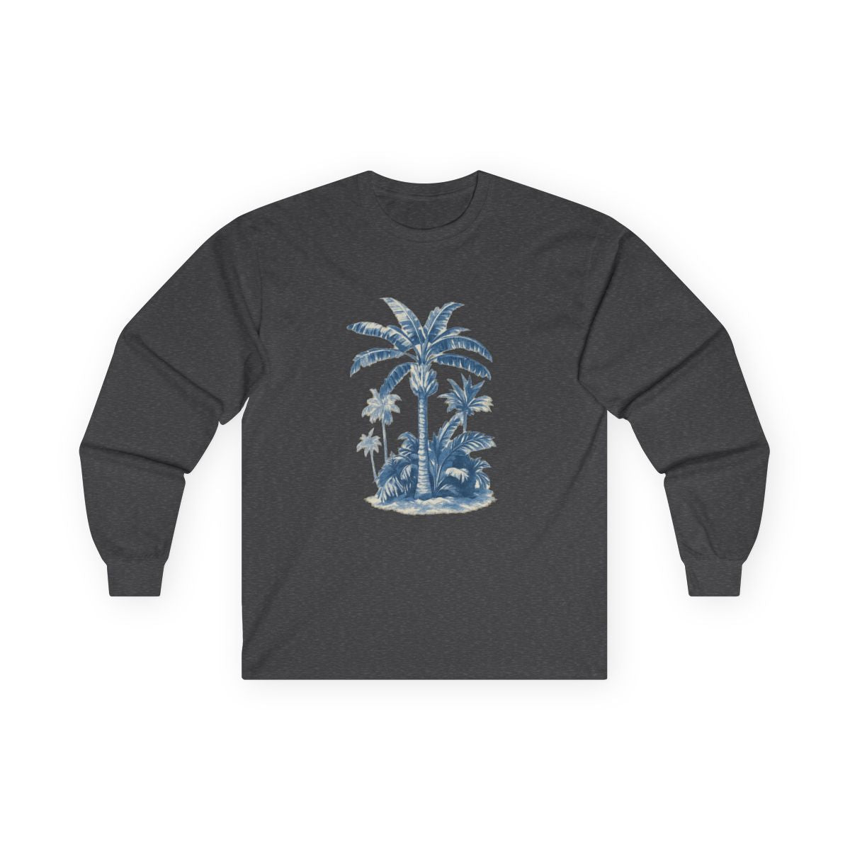 Tropical Palm Tree Long Sleeve Tee — Unisex Beach Shirt — color view 6
