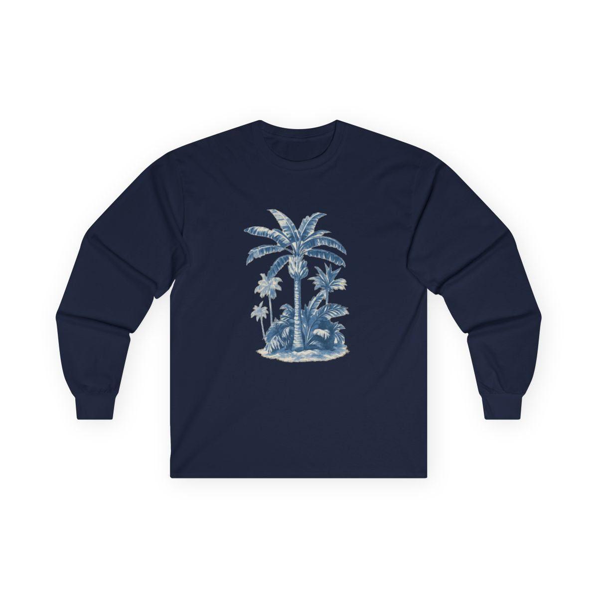 Tropical Palm Tree Long Sleeve Tee — Unisex Beach Shirt — color view 9