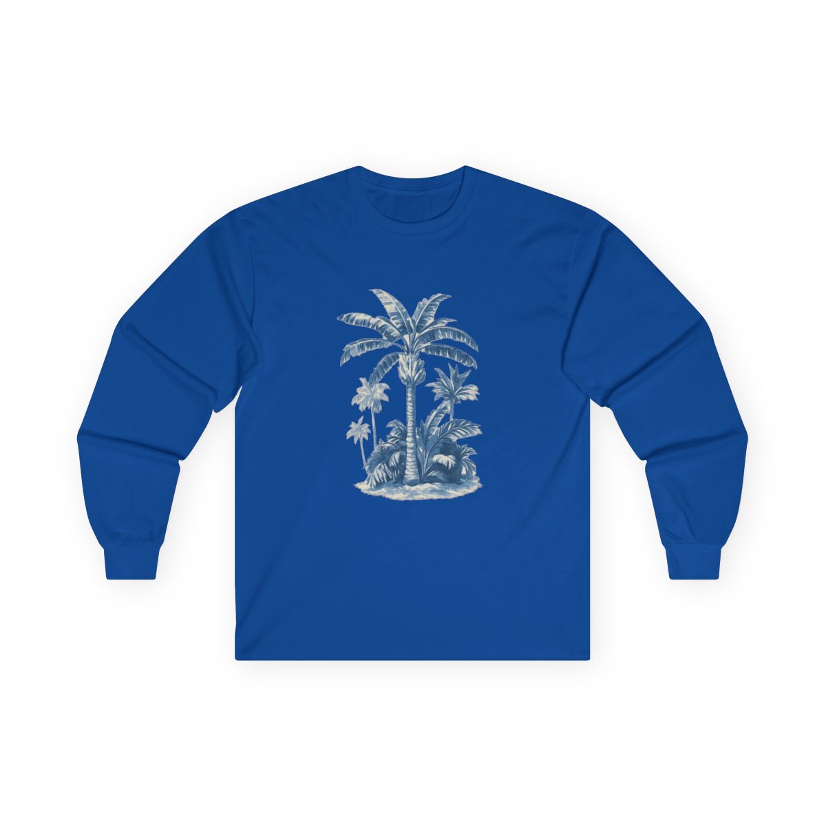 Tropical Palm Tree Long Sleeve Tee — Unisex Beach Shirt — color view 8