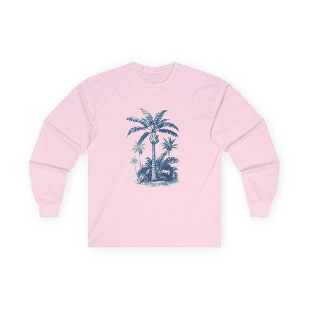 Tropical Palm Tree Long Sleeve Tee — Unisex Beach Shirt — color view 10