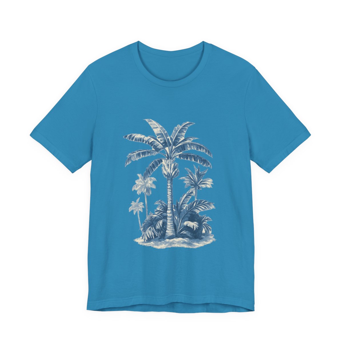 Tropical Palm Tree Soft Slim-Fit Unisex Tee — color view 10