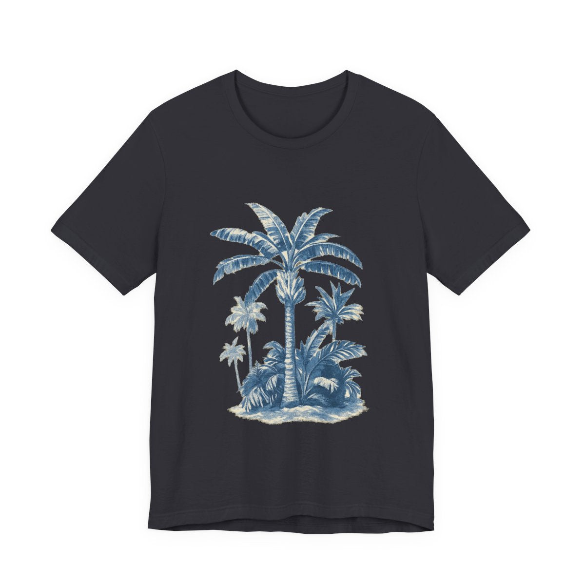 Tropical Palm Tree Soft Slim-Fit Unisex Tee — color view 6
