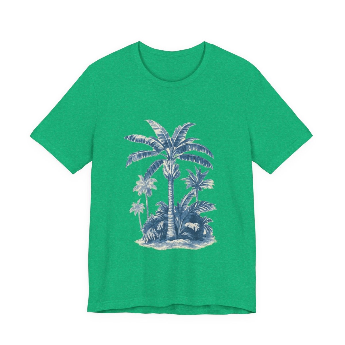 Tropical Palm Tree Soft Slim-Fit Unisex Tee — color view 8