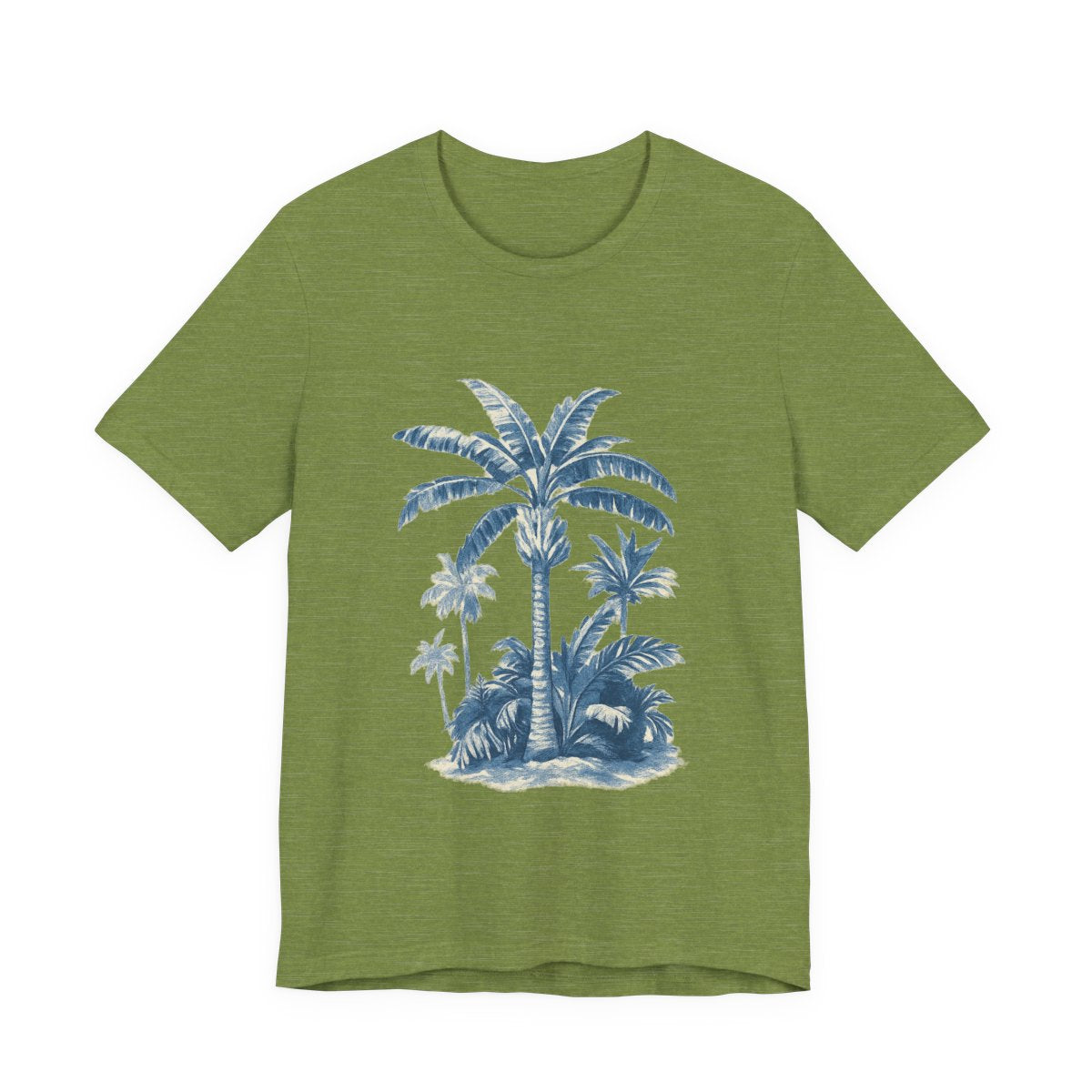 Tropical Palm Tree Soft Slim-Fit Unisex Tee — color view 4