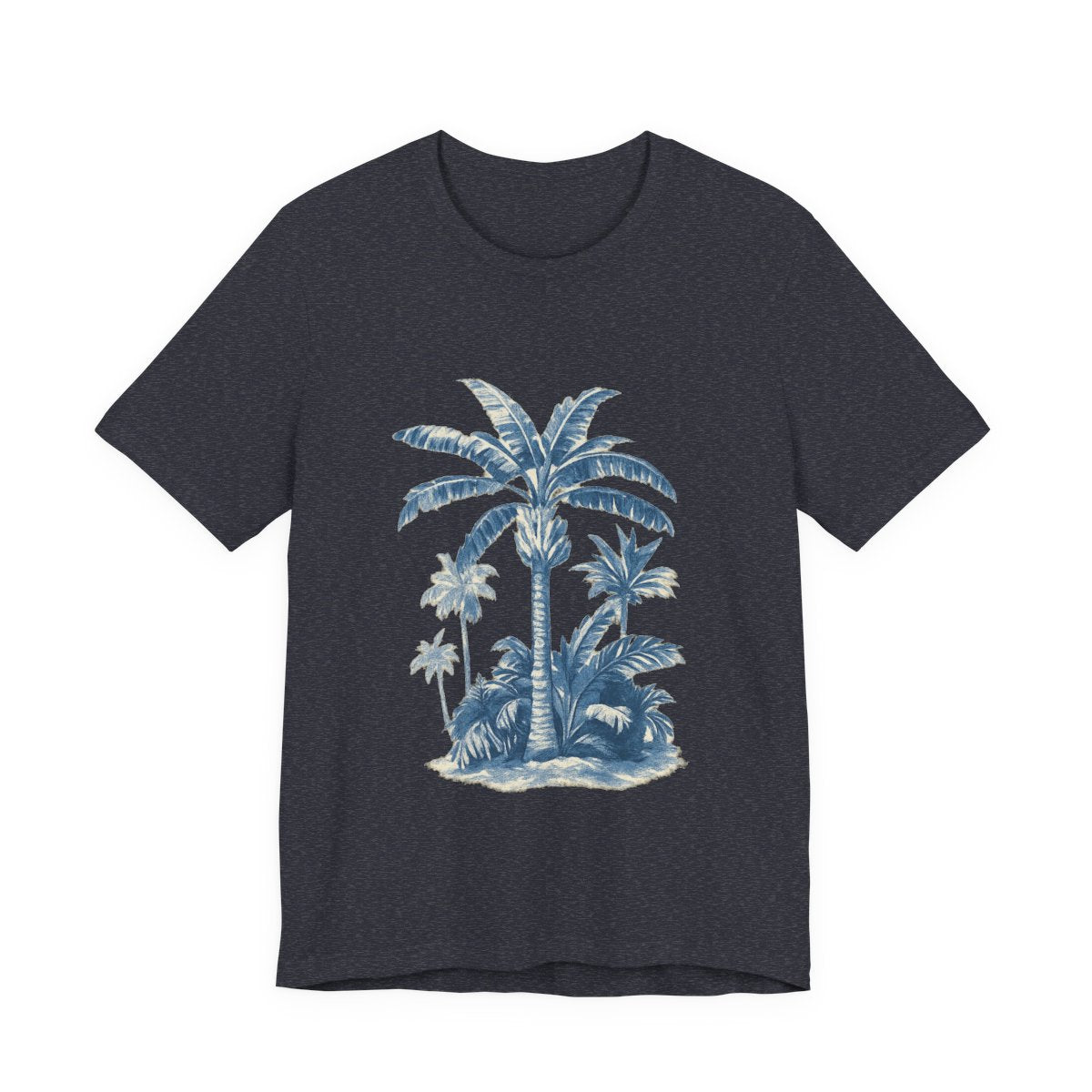 Tropical Palm Tree Soft Slim-Fit Unisex Tee — color view 15