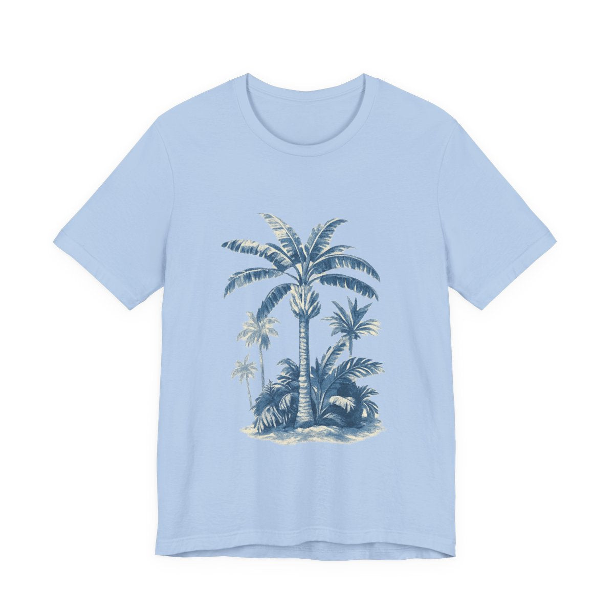 Tropical Palm Tree Soft Slim-Fit Unisex Tee — color view 11