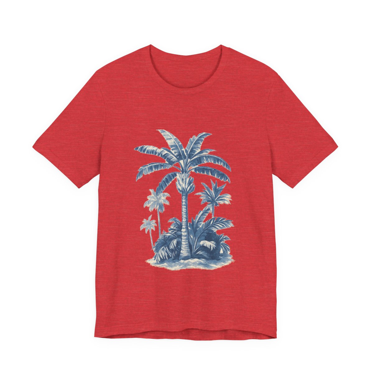 Tropical Palm Tree Soft Slim-Fit Unisex Tee — color view 18