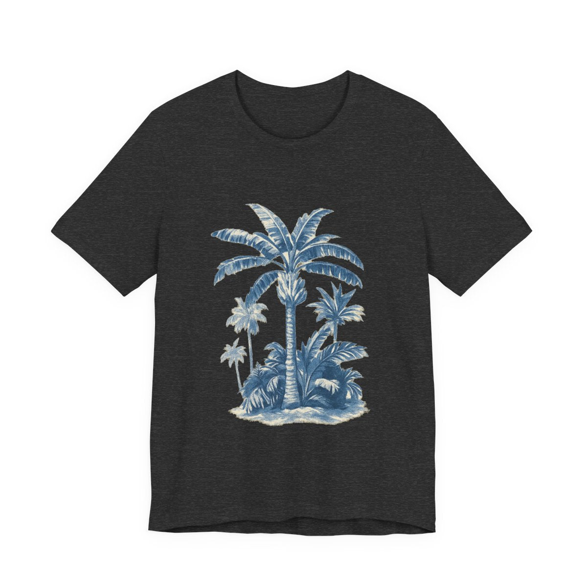 Tropical Palm Tree Soft Slim-Fit Unisex Tee — color view 14
