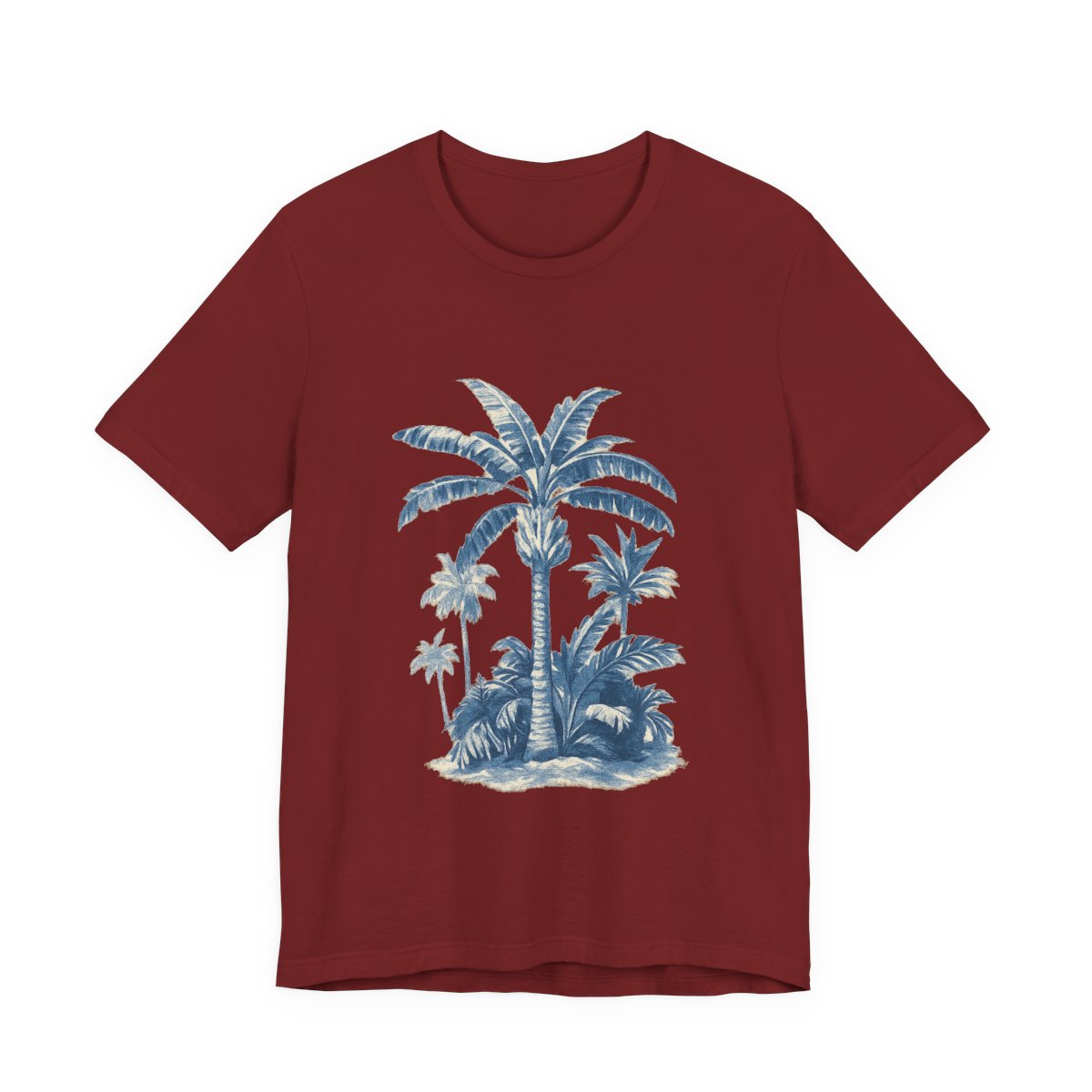 Tropical Palm Tree Soft Slim-Fit Unisex Tee — color view 19