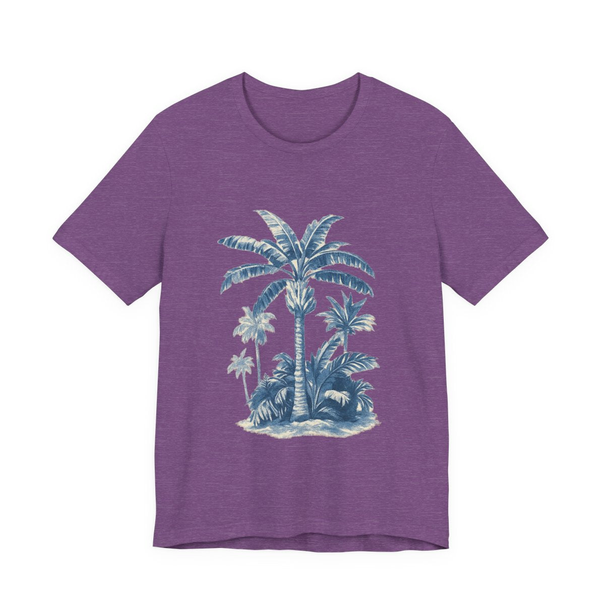 Tropical Palm Tree Soft Slim-Fit Unisex Tee — color view 16